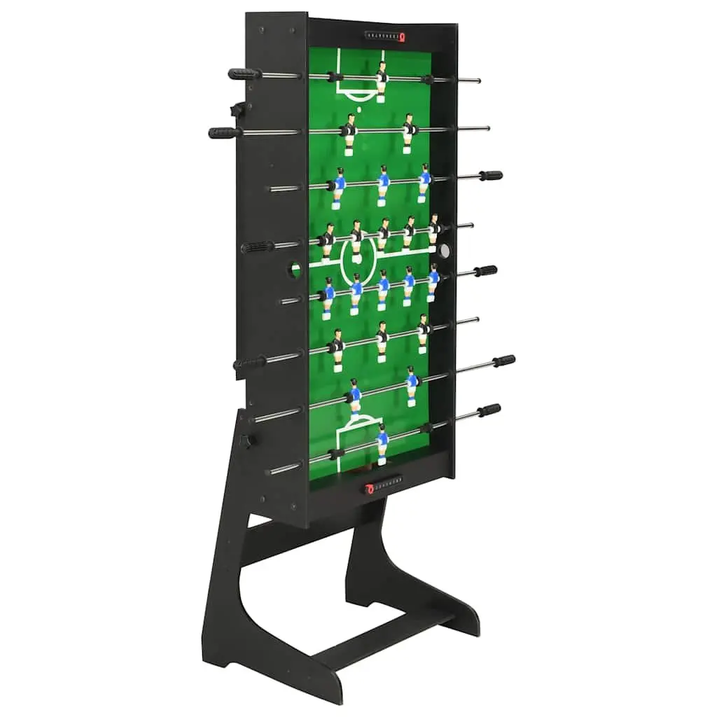 Folding Foosball Table Black 121cm Indoor Game Room Football Competition