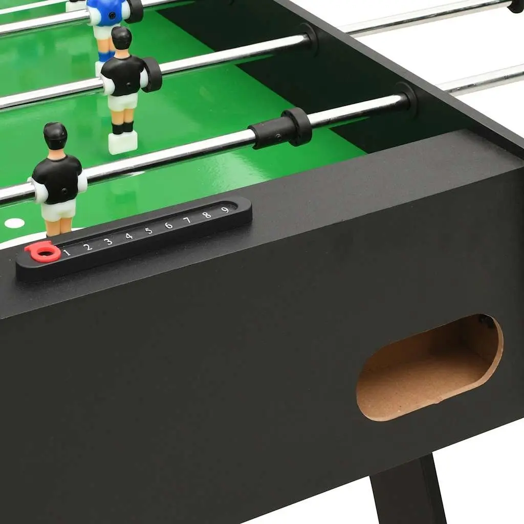 Folding Foosball Table Black 121cm Indoor Game Room Football Competition
