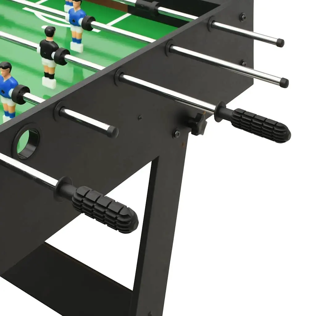 Folding Foosball Table Black 121cm Indoor Game Room Football Competition