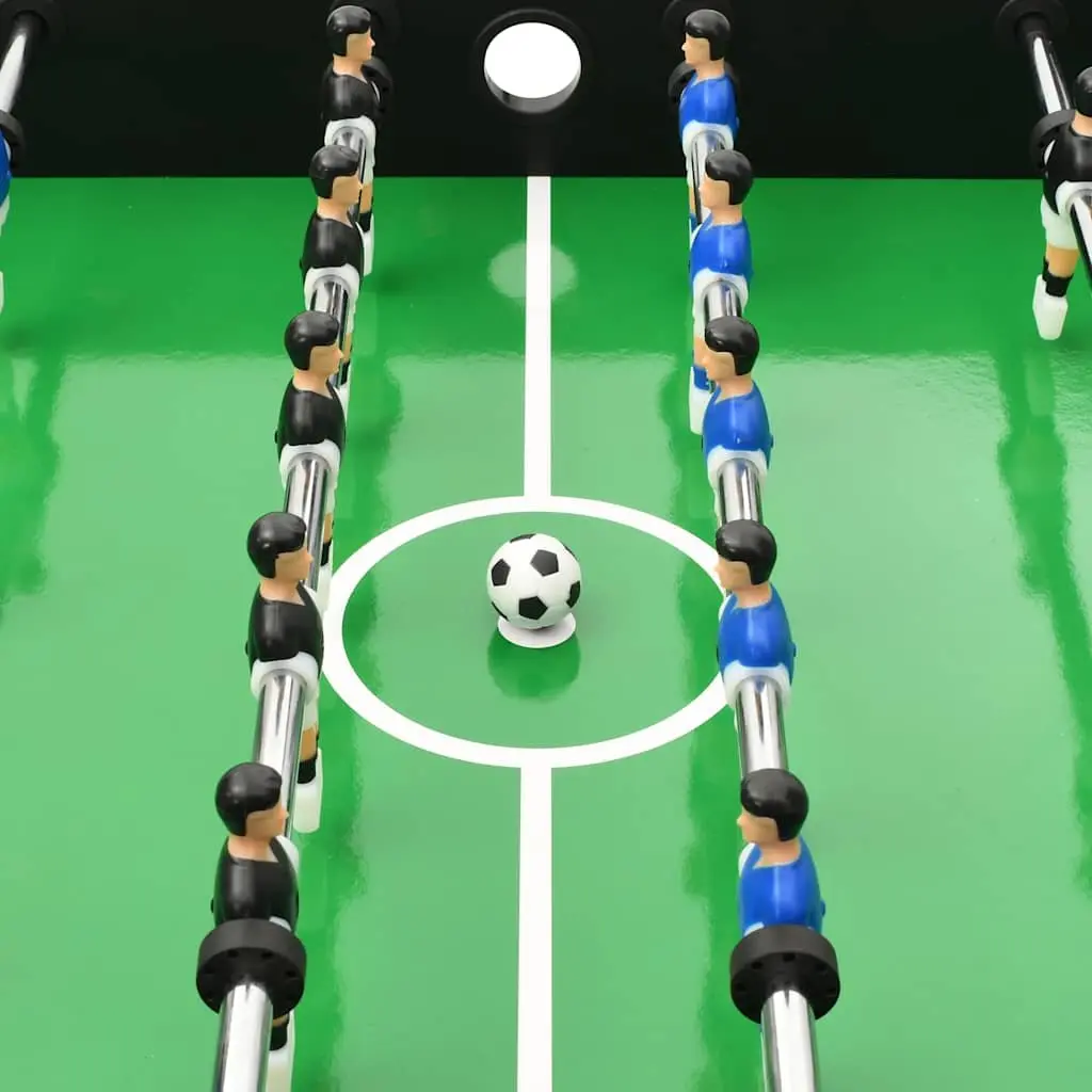 Folding Foosball Table Black 121cm Indoor Game Room Football Competition