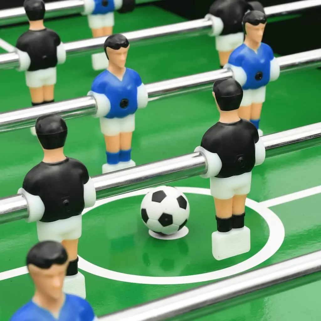 Folding Foosball Table Black 121cm Indoor Game Room Football Competition
