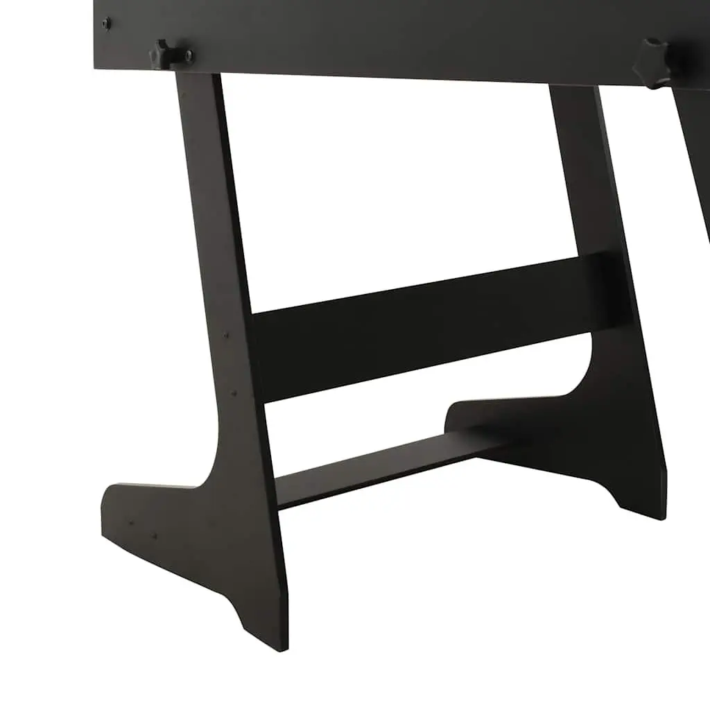 Folding Foosball Table Black 121cm Indoor Game Room Football Competition