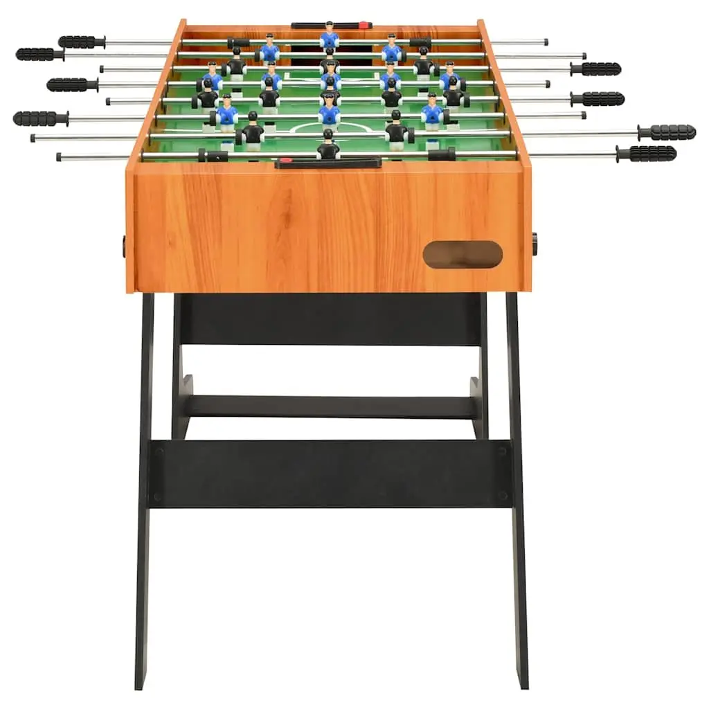 Foosball Table Folding Brown 121cm Indoor Game Room Football Soccer