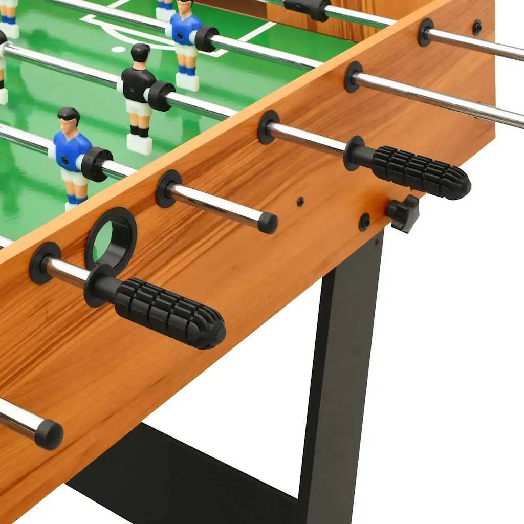 Foosball Table Folding Brown 121cm Indoor Game Room Football Soccer
