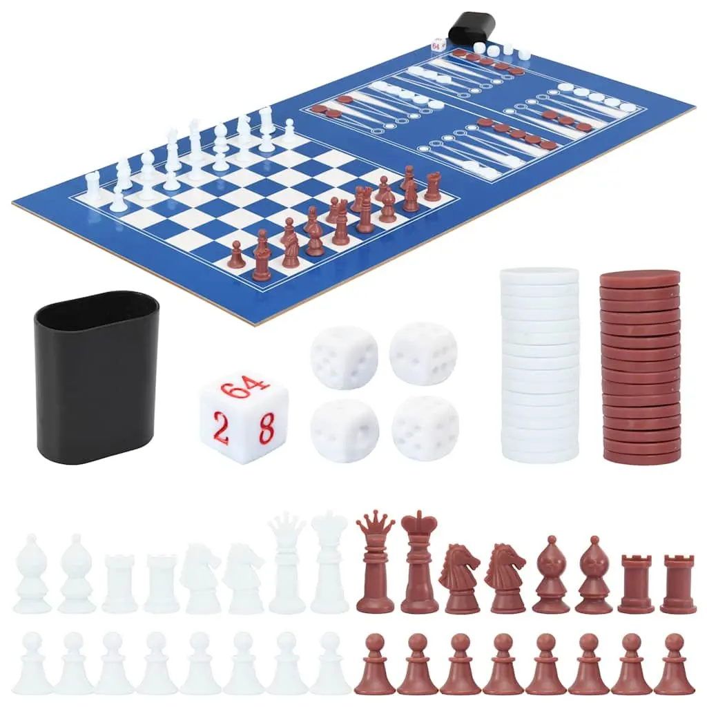 15-in-1 Multi Game Table Classic Games Brown 121 x 61 x 82 cm
