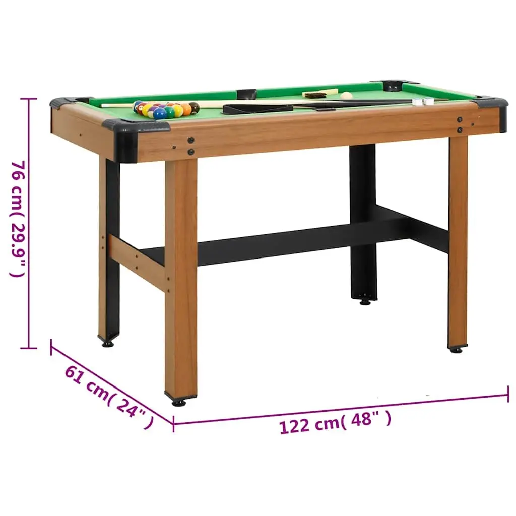 Billiard Table 4 Feet Indoor Brown with Wear-Resistant Surface 122x61x76cm