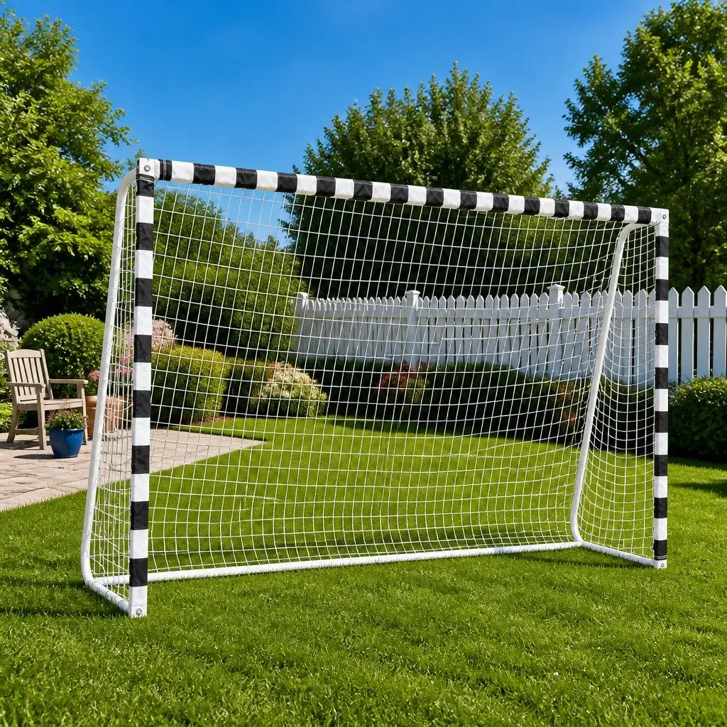Soccer Goal 300x200x90 cm Metal Frame Net Outdoor Garden Training Playing