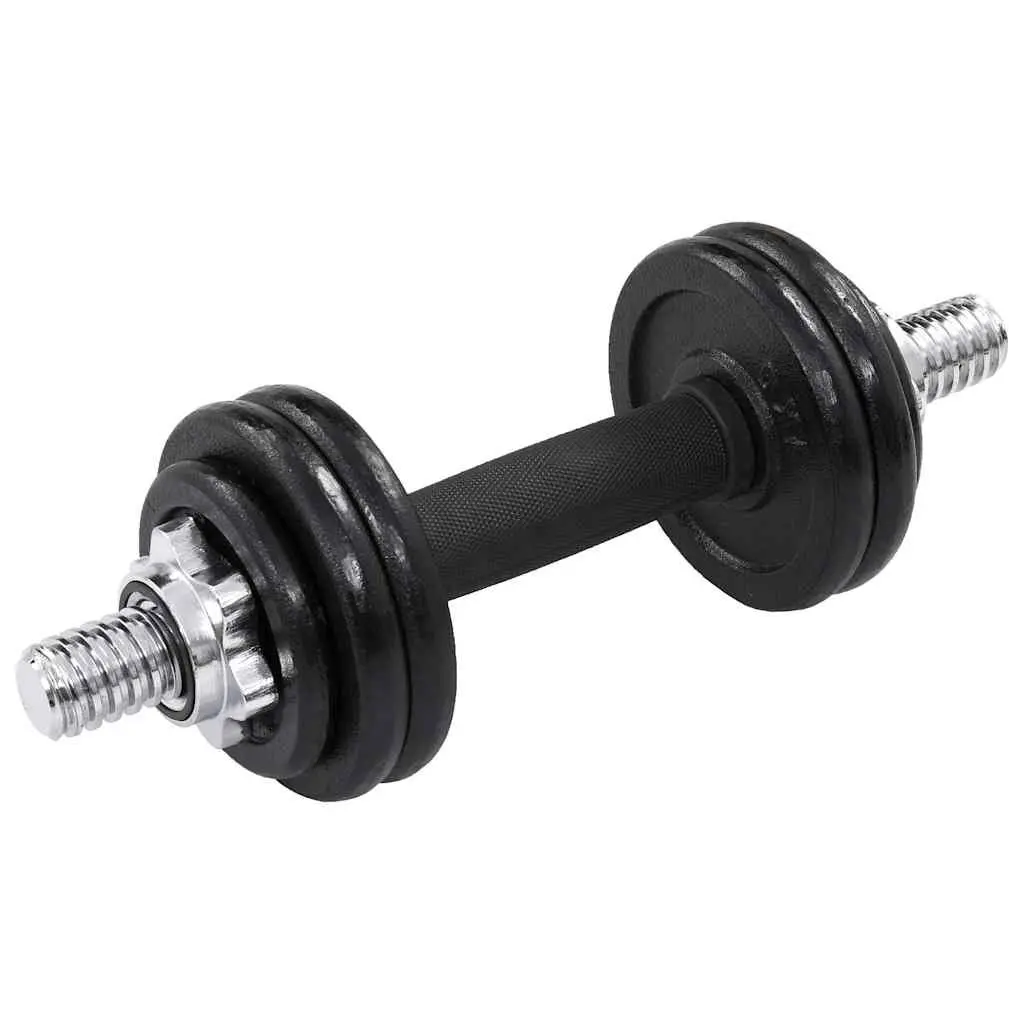 Dumbbell Set Cast Iron 15kg Variable Weight Home Gym Training