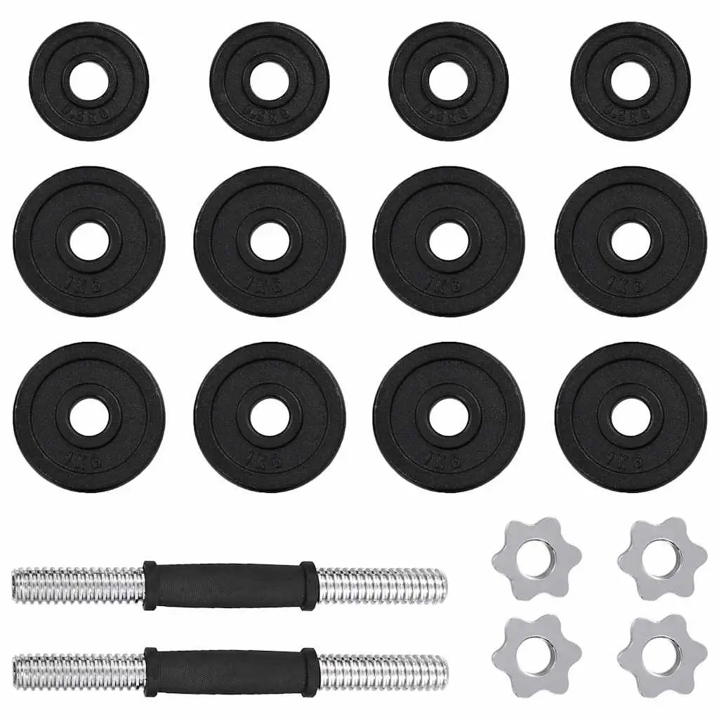 Dumbbell Set Cast Iron 15kg Variable Weight Home Gym Training
