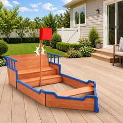 Enjoy Outdoor Play with This Pirate Ship Sandbox
