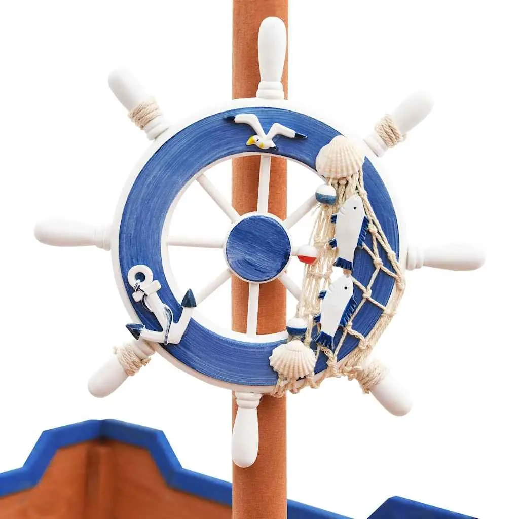 Wooden Sandbox Pirate Ship Design Children Outdoor Play Equipment Sand Pit