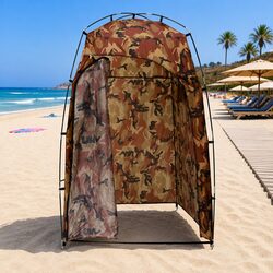 Portable Shower Privacy Tent Camouflage Changing Room WC Enclosure Camping Beach