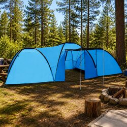 Your Ideal 8 Person Camping Tent for Family Trips Blue 650x240x190cm