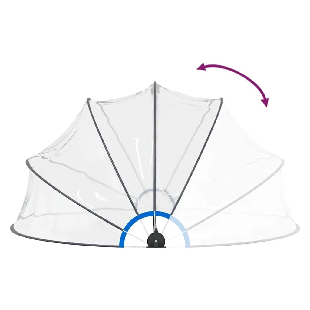 Pool Dome 440x220 cm Transparent Cover Shelter Above Ground Built-in Swimming
