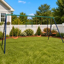 Your Kids Will Love This Friendly Orange Swing Set