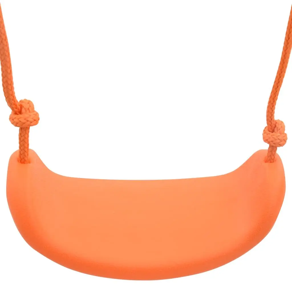 Swing Set Steel A-Frame 2 Seats Orange Outdoor Play Equipment