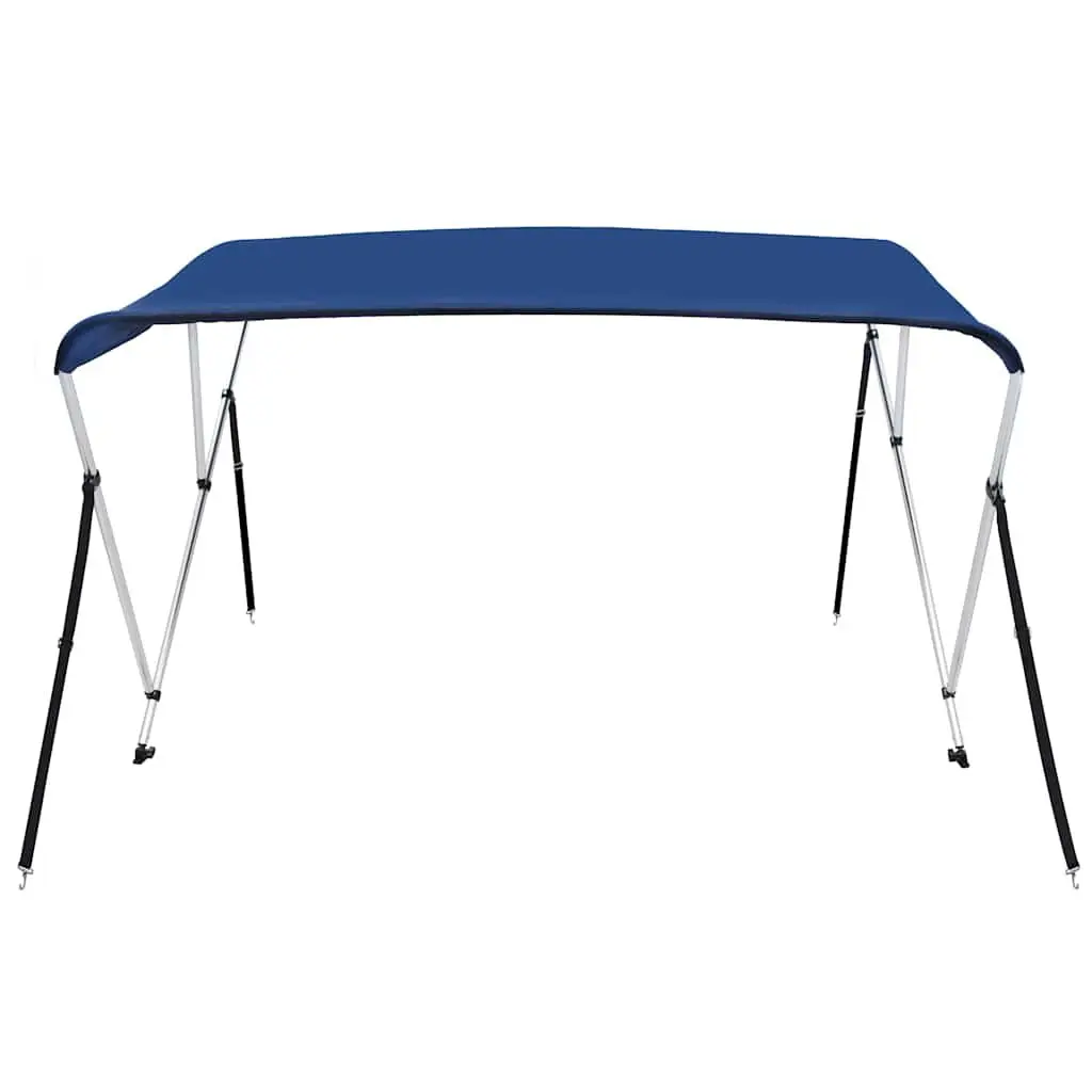 3 Bow Bimini Top Boat Canopy Blue Adjustable 185 to 198cm Width Sun Shade Cover