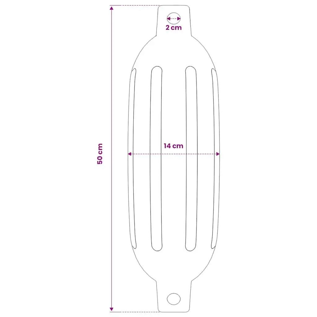Boat Fenders Inflatable White 51x14 cm 4 Piece Mooring Protection