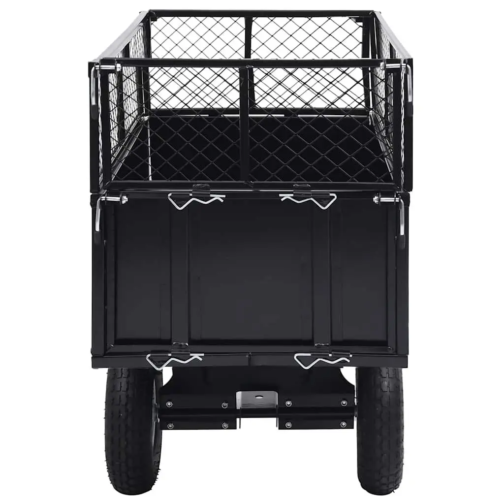 Tipping Trailer for Lawn Mower Adjustable Height 150 kg Load Capacity