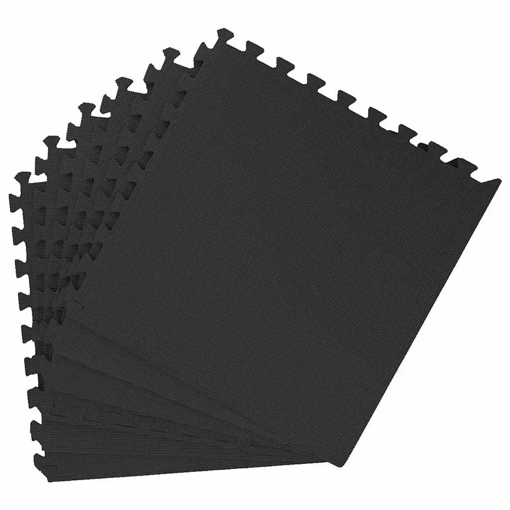Exercise Floor Mats Puzzle Interlocking Soft EVA Foam Anti-Slip 6 Piece