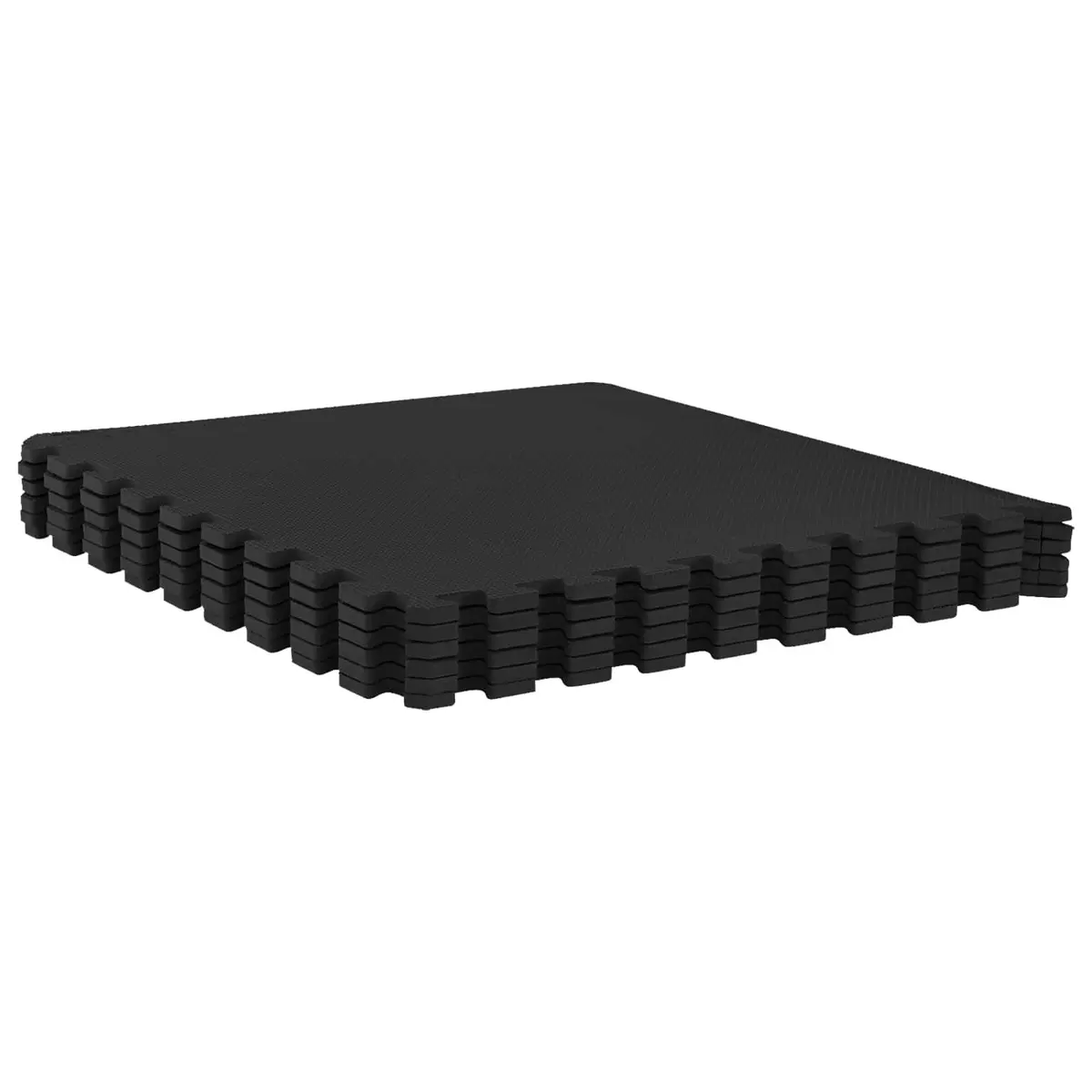 Fitness Equipment EVA Foam Interlocking Exercise Mats Black 24 Piece