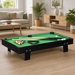 Mini Pool Table 92x52x19cm Portable Tabletop Billiards Game Set with Cues Balls