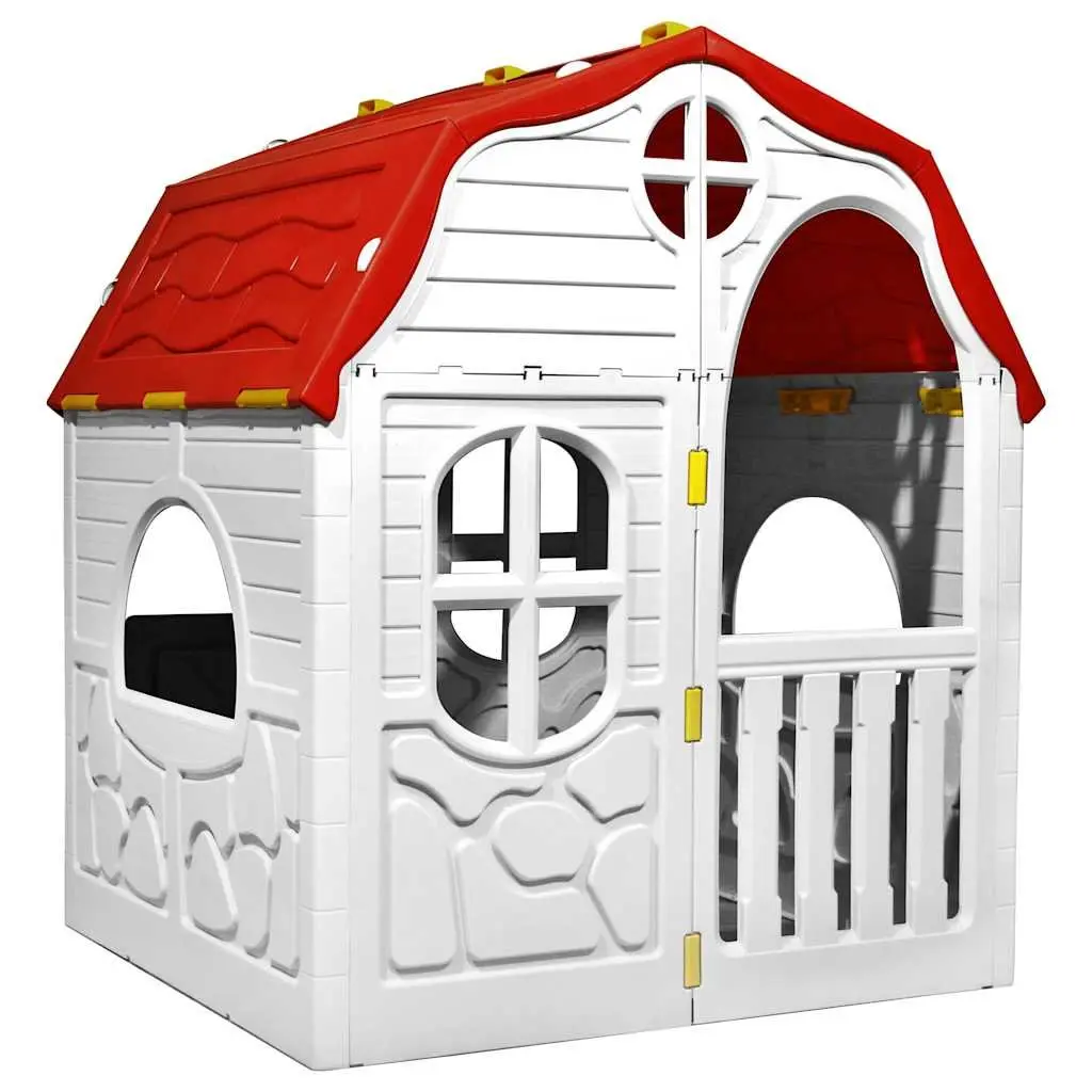 Kids Foldable Playhouse Cottage Multicolour Portable Size