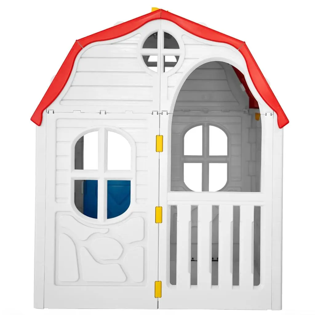 Kids Foldable Playhouse Cottage Multicolour Portable Size