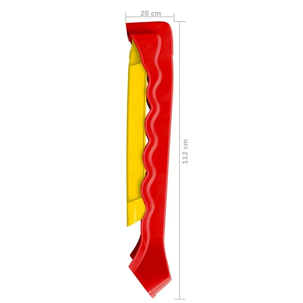 Foldable Slide for Kids Indoor Outdoor Play Equipment Red Yellow Multicolour