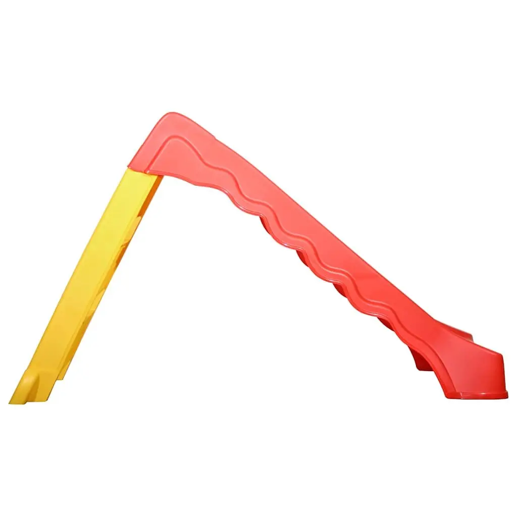 Foldable Slide for Kids Indoor Outdoor Play Equipment Red Yellow Multicolour