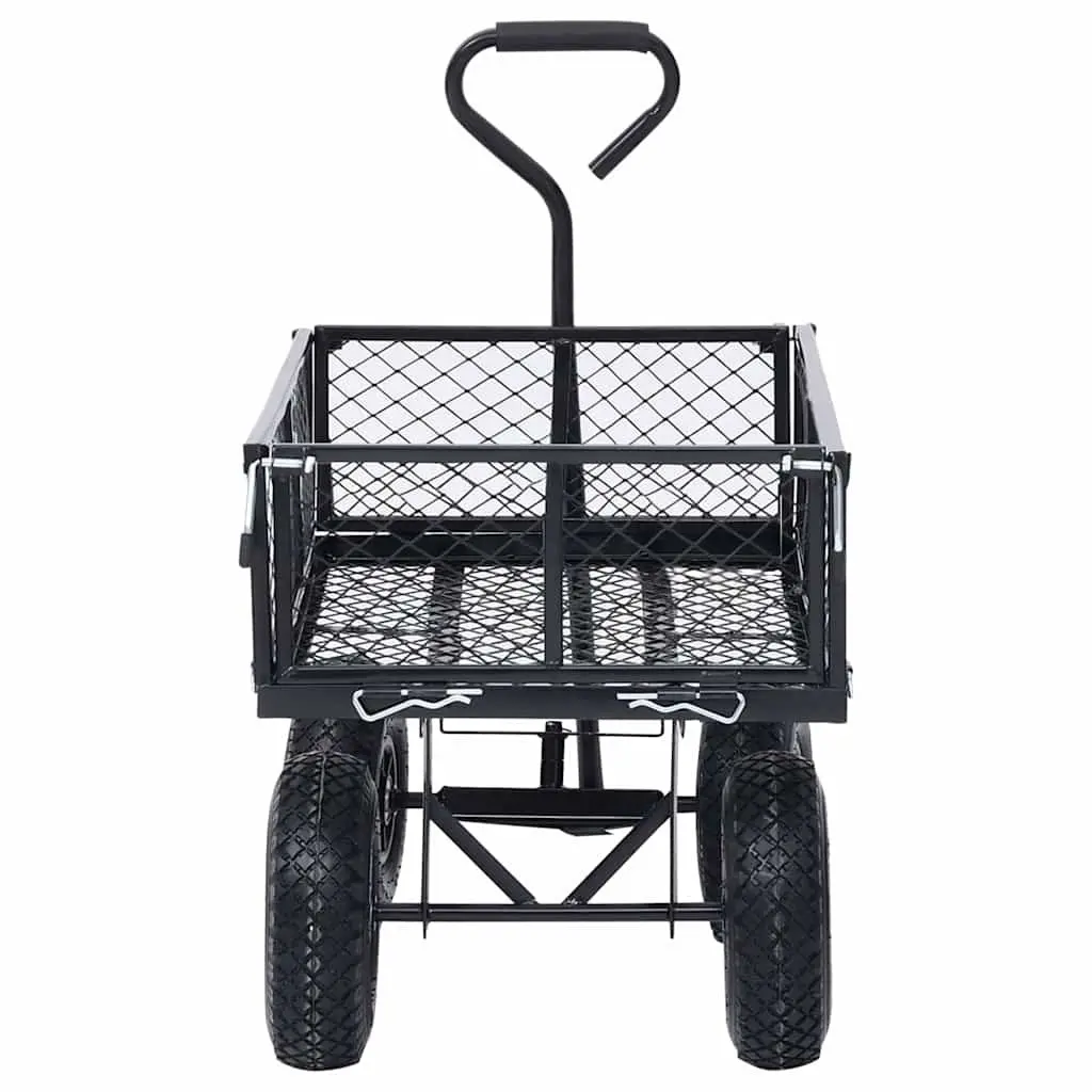 Garden Hand Trolley Heavy-Duty Steel 250kg Load Capacity Pneumatic Wheels