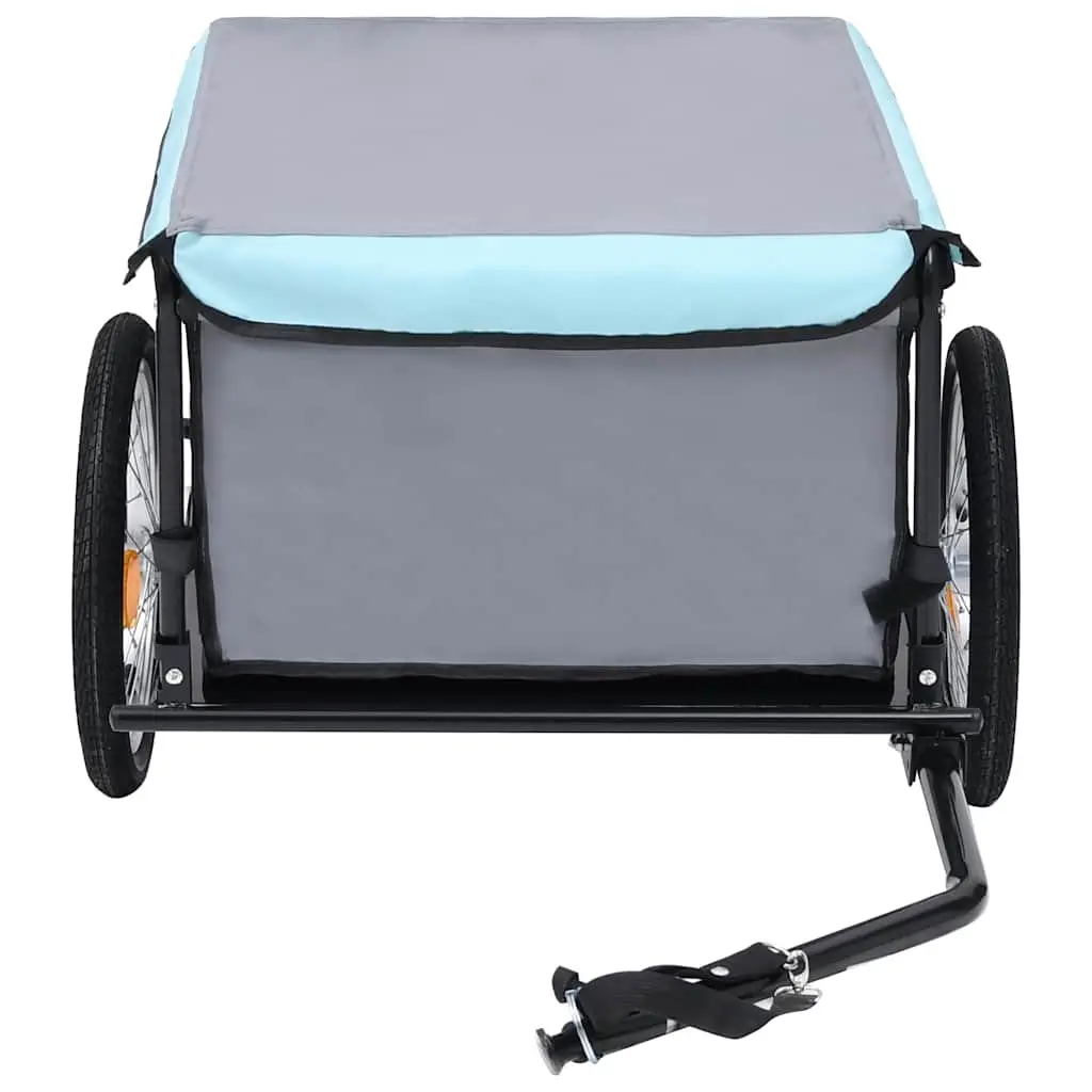 Bicycle Trailer 65kg Load Capacity Foldable Drawbar Quick Release Tyres Grey