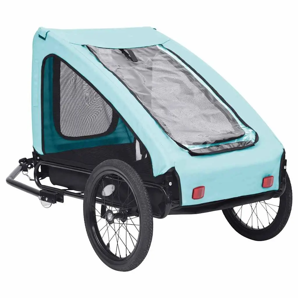 Pet Bike Trailer Blue Folding Quick Release Hitch