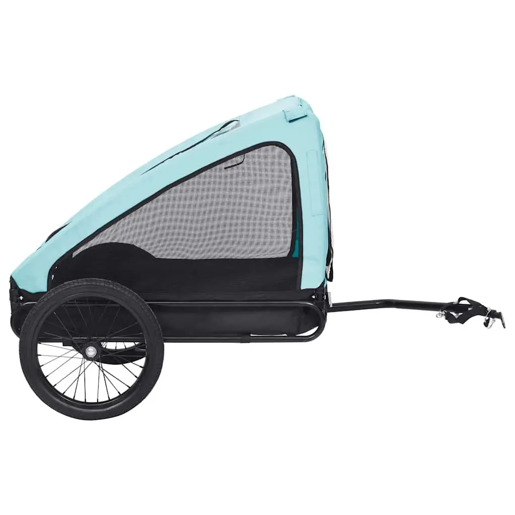 Pet Bike Trailer Blue Folding Quick Release Hitch