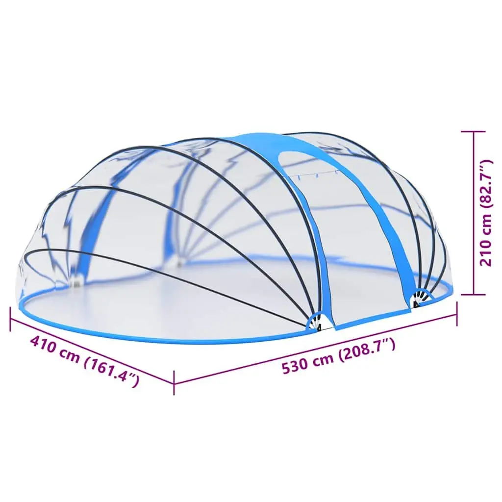 Pool Dome Shelter Cover Oval 530x410x210cm Sunshade Enclosure Accessory