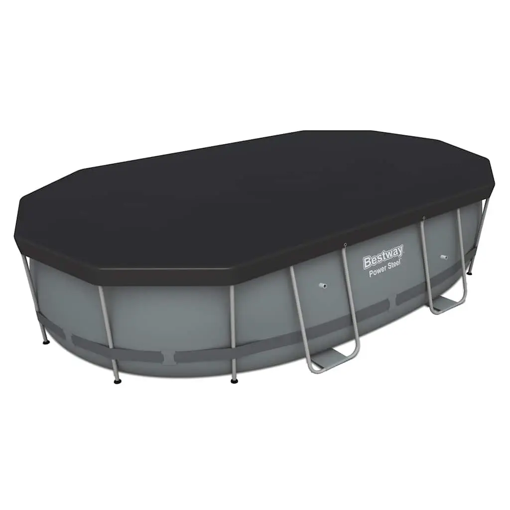 Above Ground Swimming Pool Oval Steel Frame 488x305x107cm