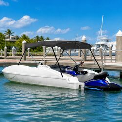 3 Bow Bimini Top Boat Canopy Anthracite Adjustable Width Marine Sun Shade