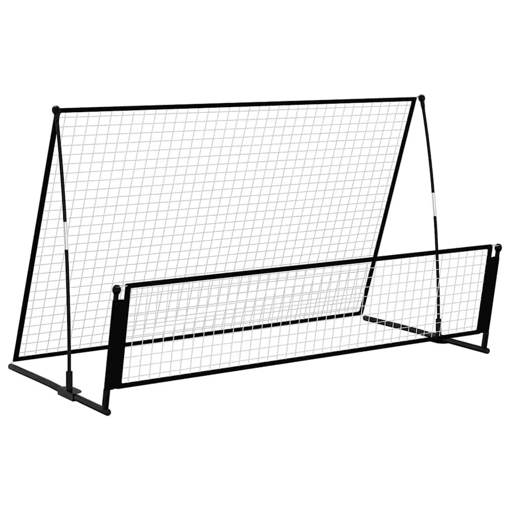 Soccer Rebounder Football Goal Portable 2 in 1 Training Net Steel 202x104x120cm