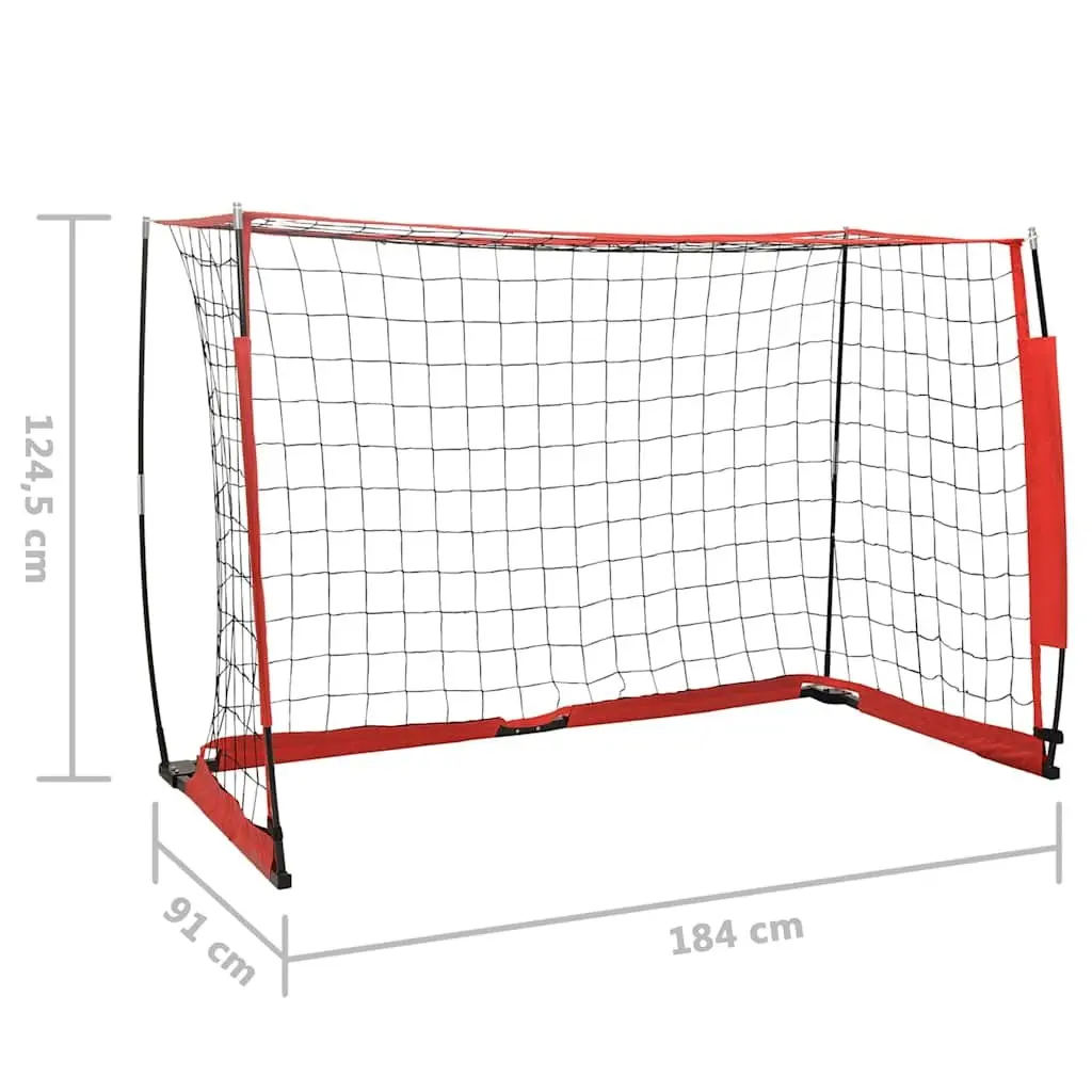 Portable Foldable Soccer Goal Football Training Net Black Backyard Practice