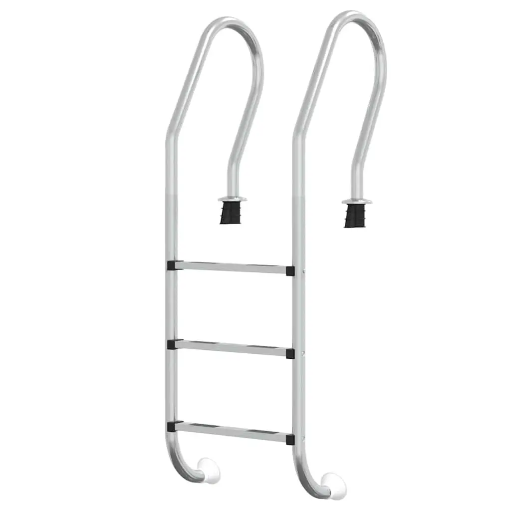 Pool Ladder Non-Slip Stainless Steel Curved Handrail 54x38x158cm