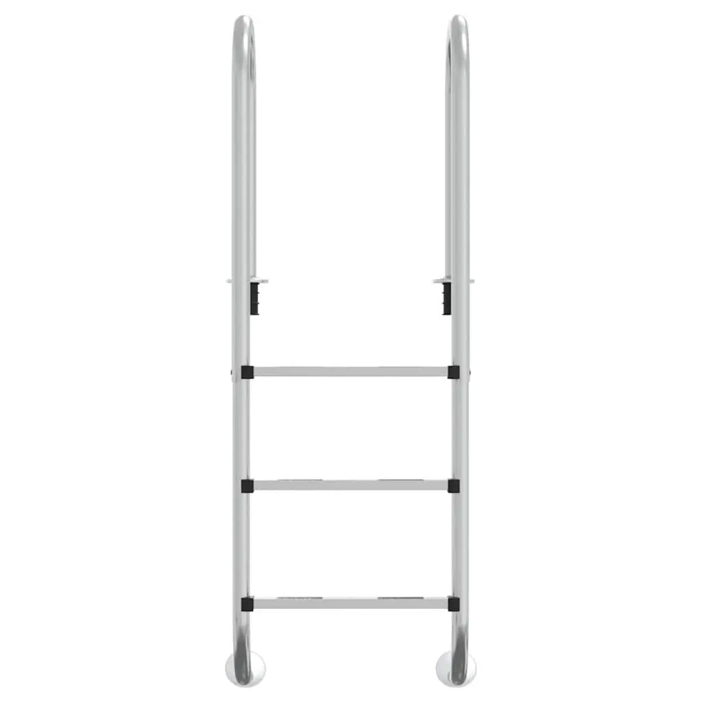 Pool Ladder Non-Slip Stainless Steel Curved Handrail 54x38x158cm
