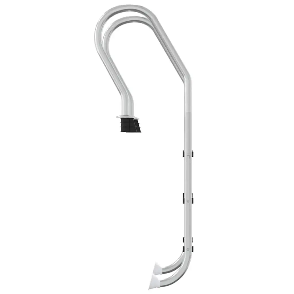 Pool Ladder Non-Slip Stainless Steel Curved Handrail 54x38x158cm