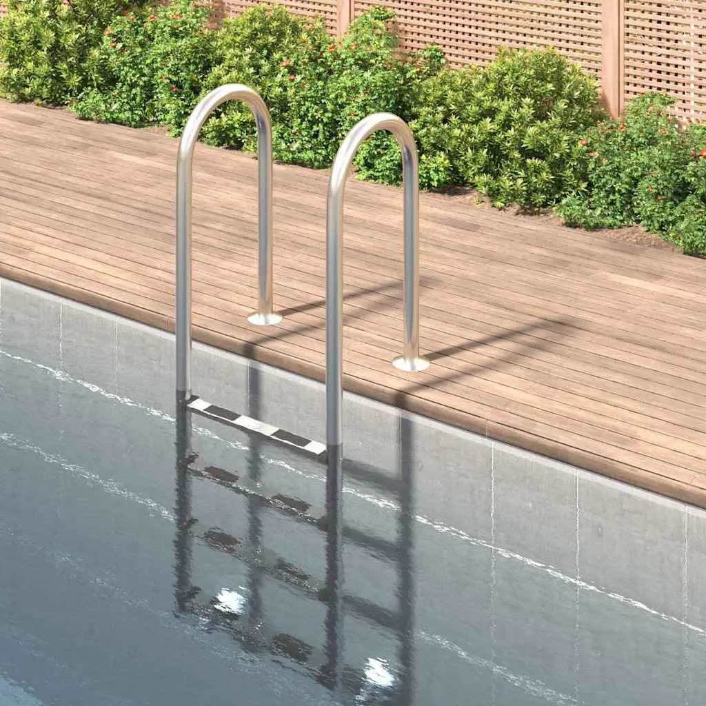 Pool Ladder 54x38x184.5cm Swimming Pool Steps Stainless Steel Safe Access
