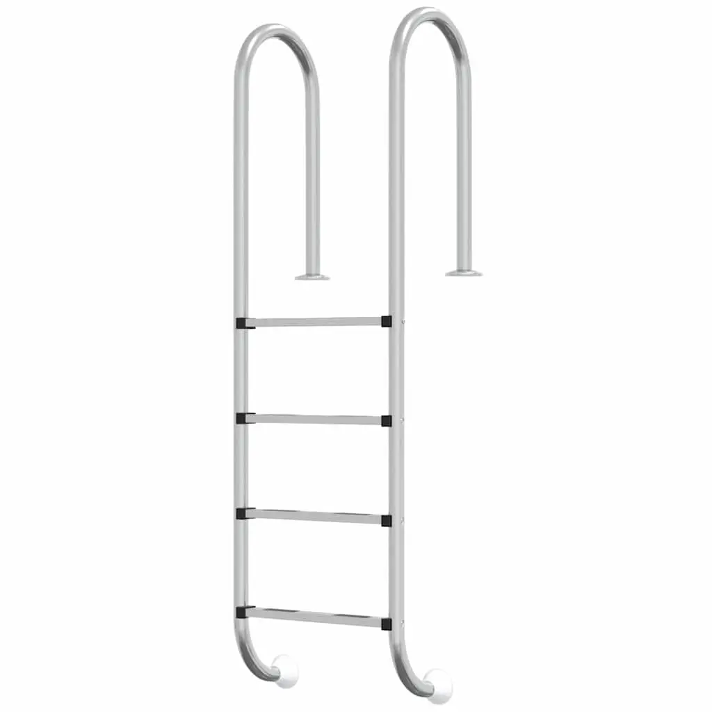 Pool Ladder Stainless Steel 54x38x184.5cm Non-Slip Steps Safe Access