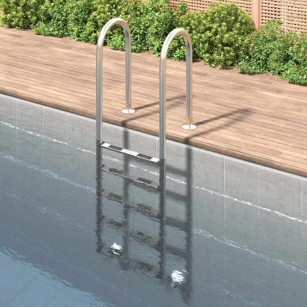 Pool Ladder 54x38x211cm Stainless Steel Swimming Pool Steps Spa Access Ramp