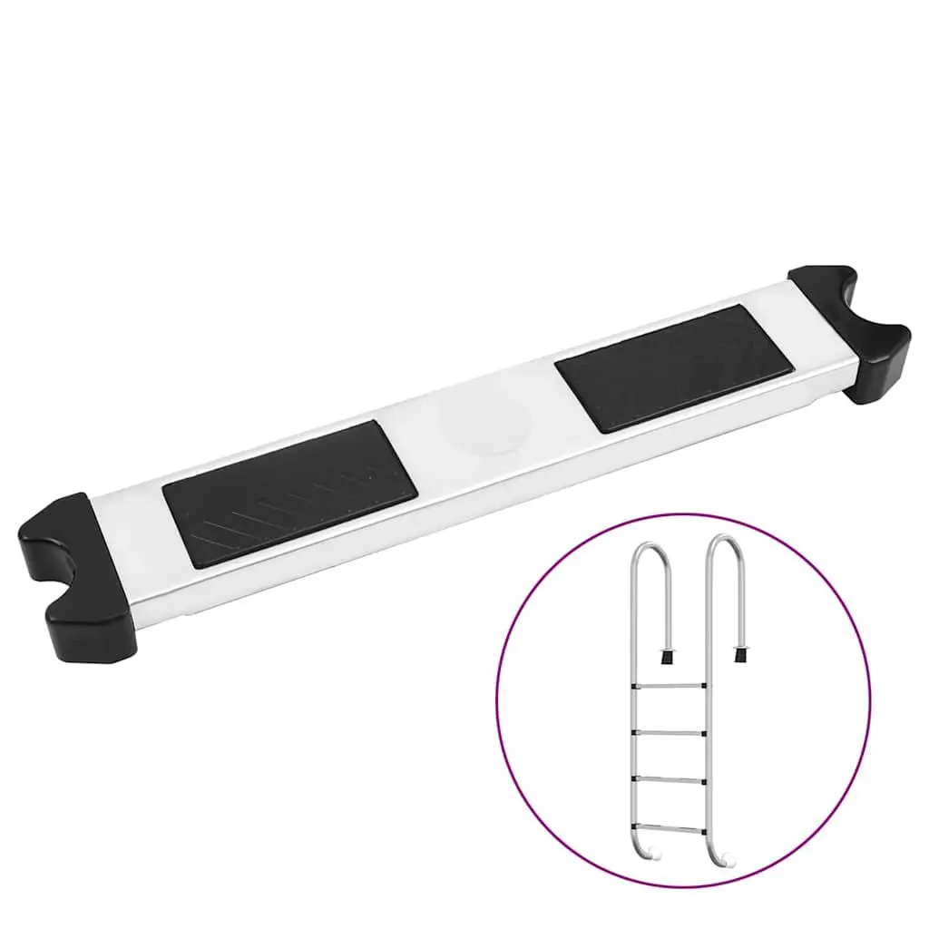 Pool Ladder Step Anti-skid Silver Stainless Steel 50x9x3.5 cm