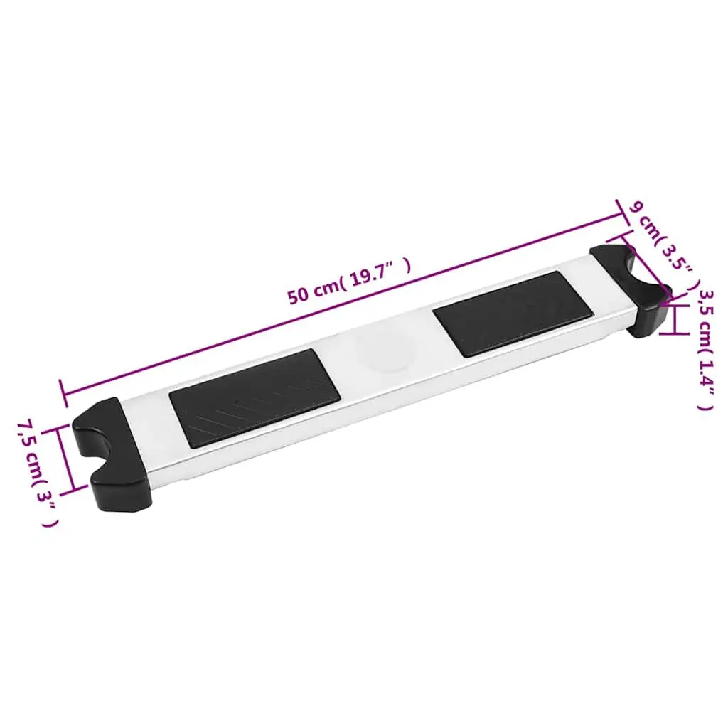Pool Ladder Step Anti-skid Silver Stainless Steel 50x9x3.5 cm
