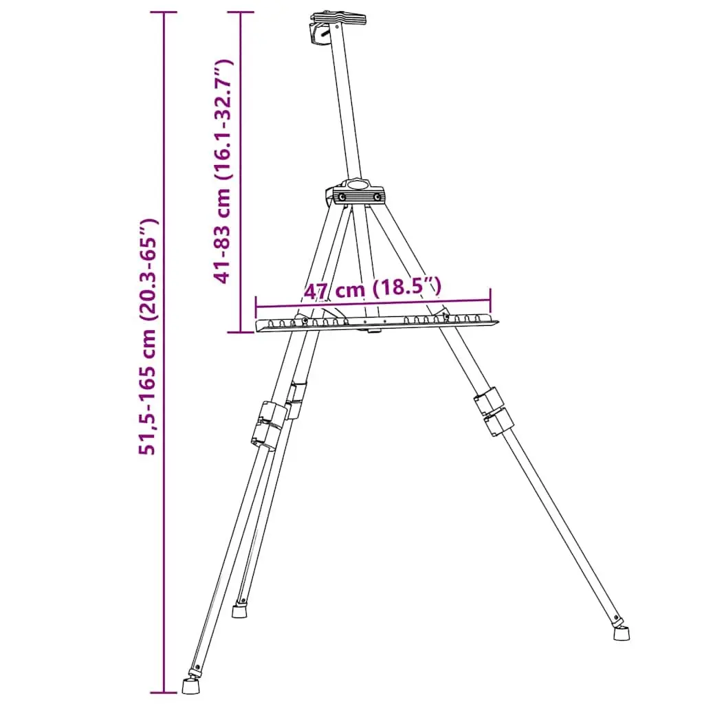 Metal Display Easel with Adjustable Height