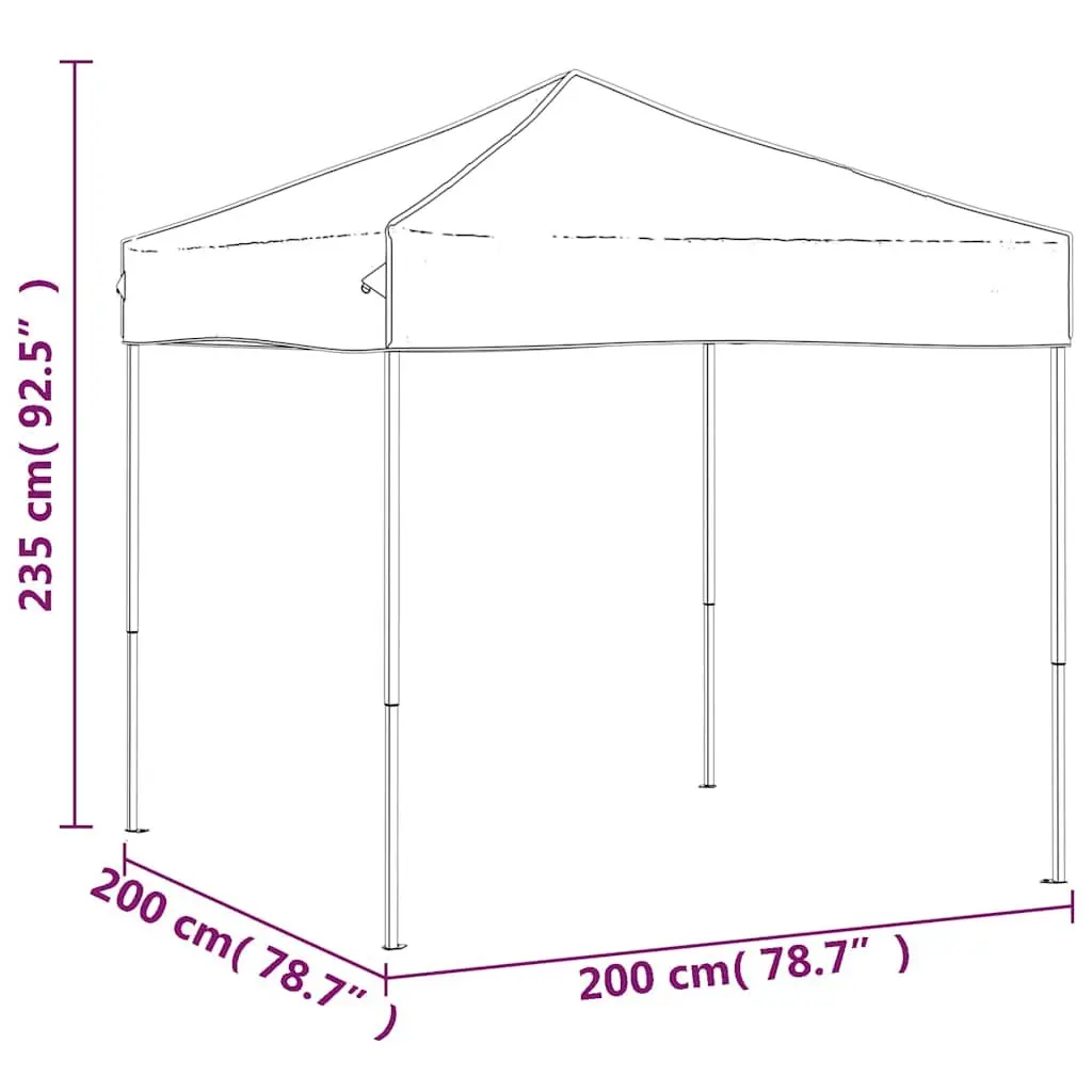 Folding Party Tent Cream 2x2m Outdoor Pavilion Garden Canopy Shelter