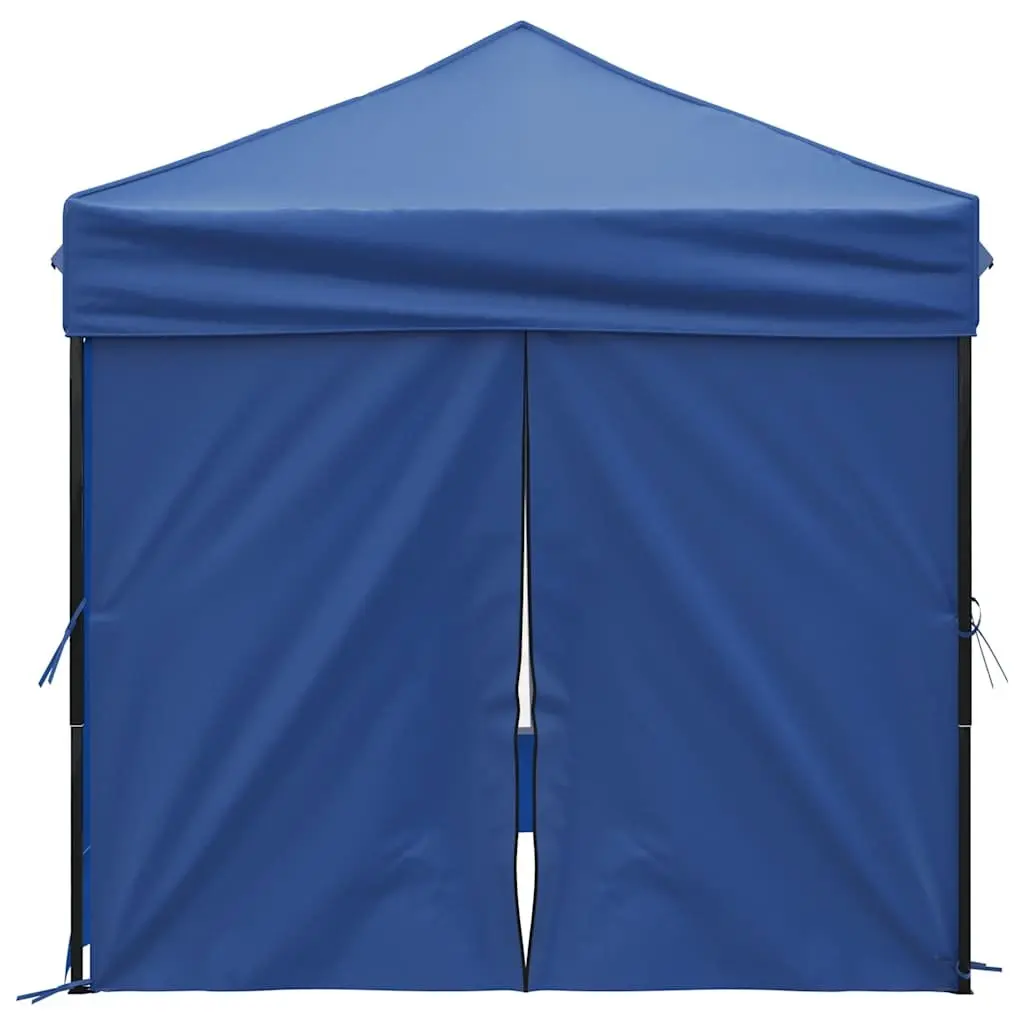Folding Party Tent with Sidewalls Blue 2x2m Outdoor Canopy Gazebo Camping